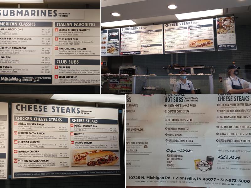 Jersey Mike's Subs Menu