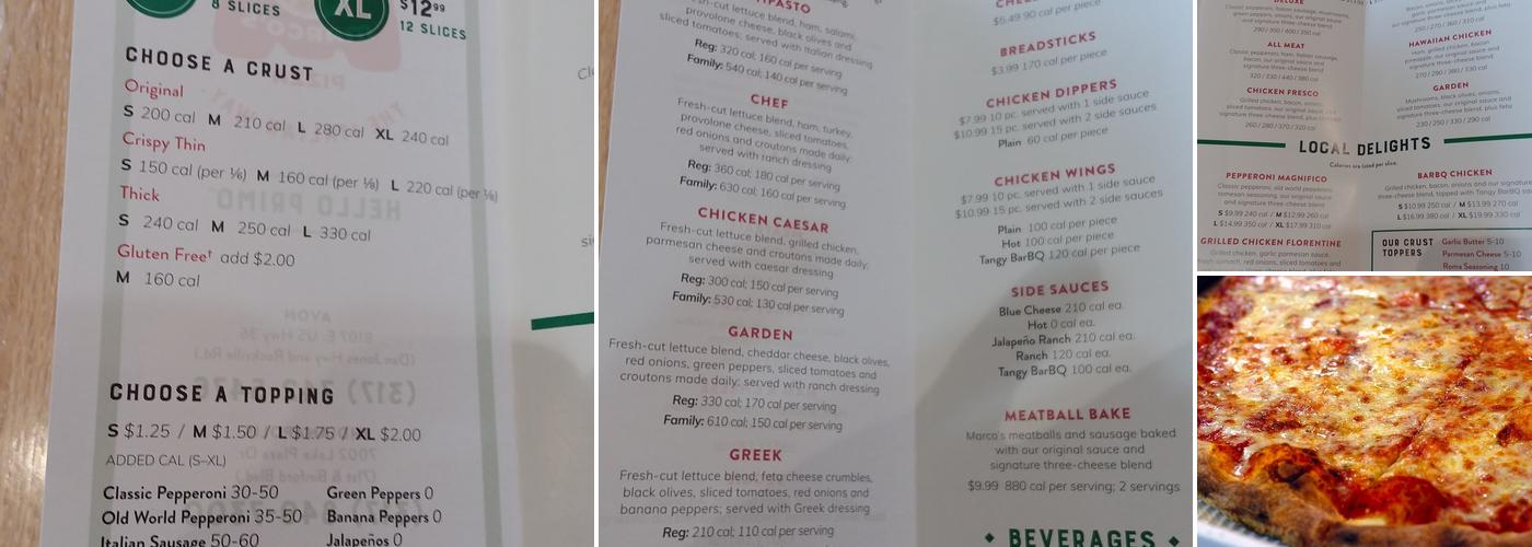 Marco's Pizza Menu