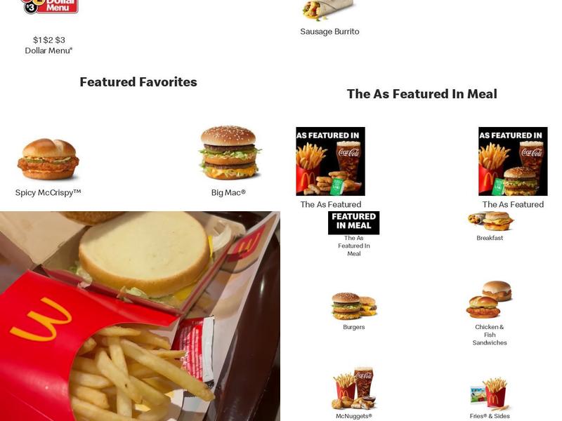 McDonald's Menu