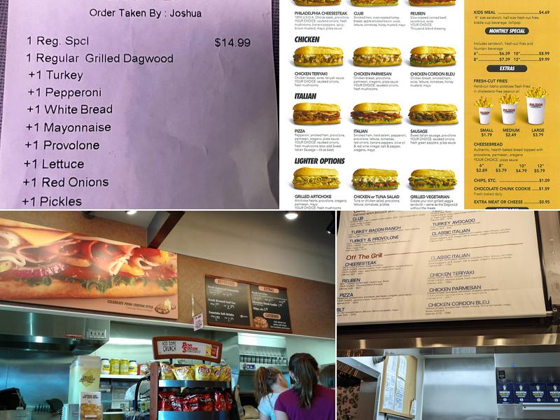 Penn Station East Coast Subs Menu