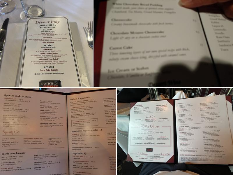 Ruth's Chris Steak House Menu