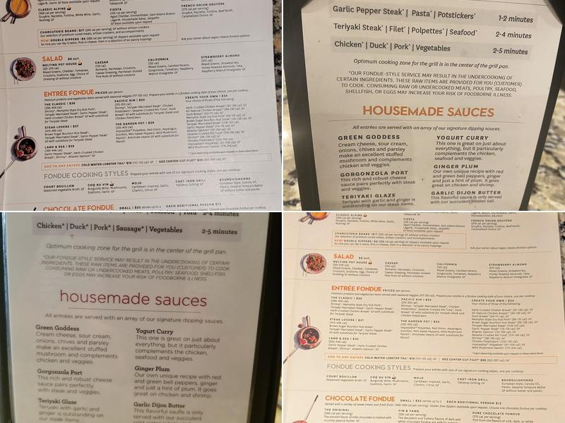 The Melting Pot Menu