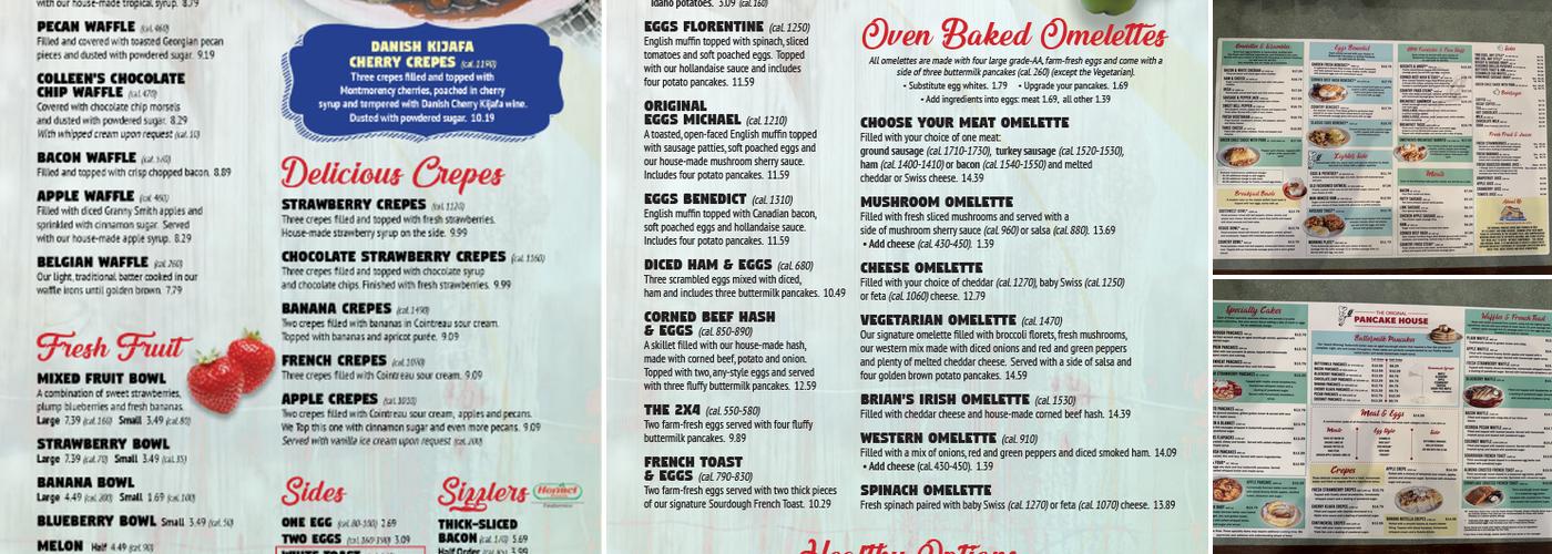 The Original Pancake House Menu
