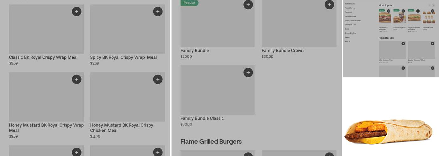 Burger King Menu