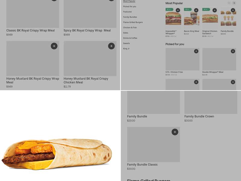Burger King Menu