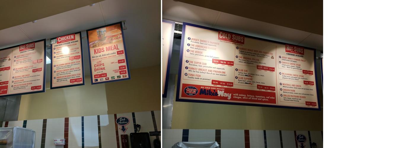 Jersey Mike's Subs Menu