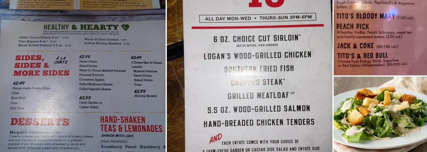Logan's Roadhouse Menu