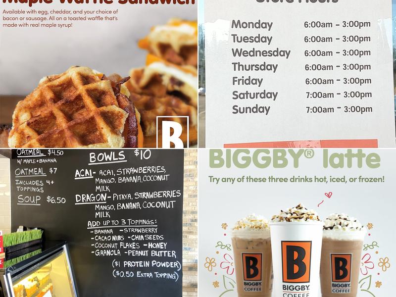 BIGGBY COFFEE in GRANGER Menu
