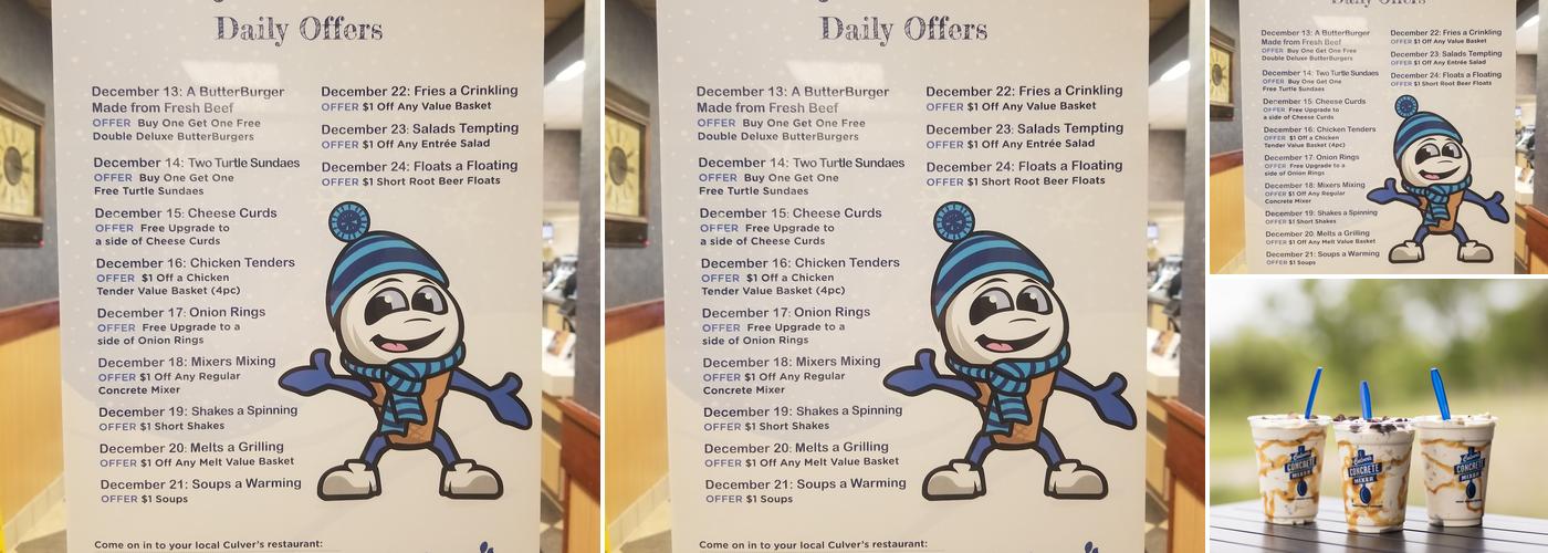 Culver’s Menu