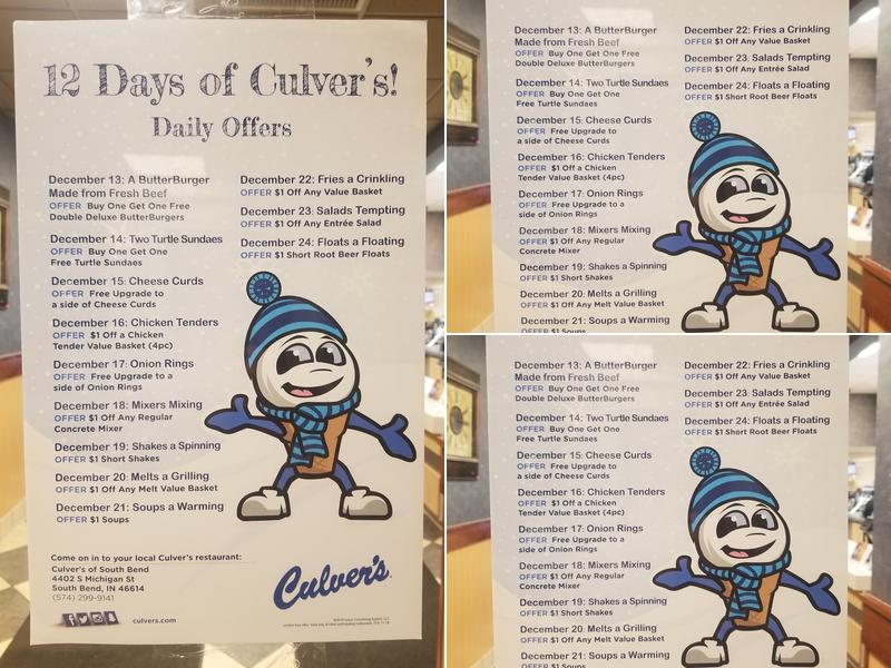 Culver’s Menu