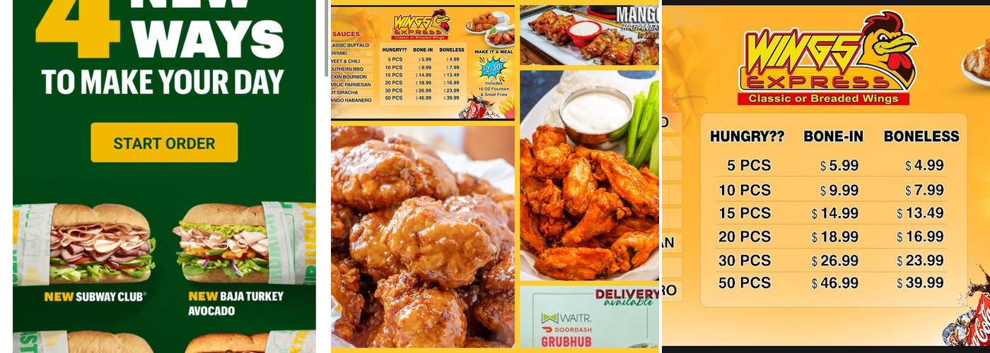 Subway Menu