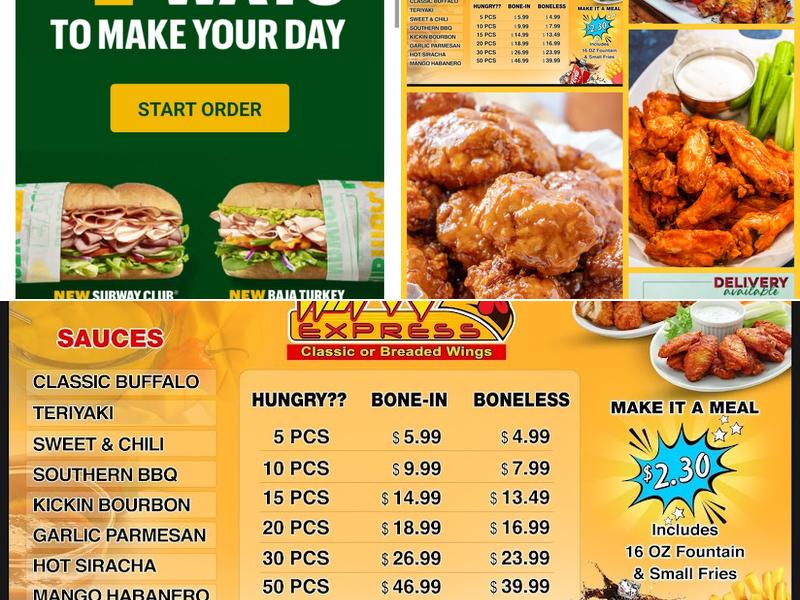 Subway Menu