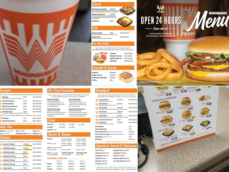 Whataburger Menu