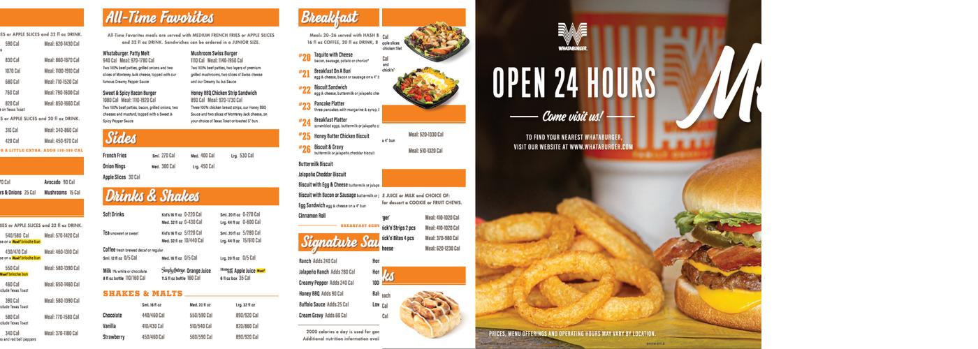 Whataburger Menu