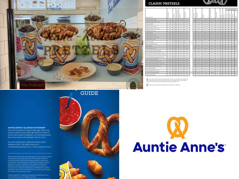Auntie Anne's Menu