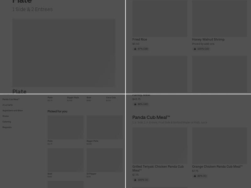 Panda Express Menu