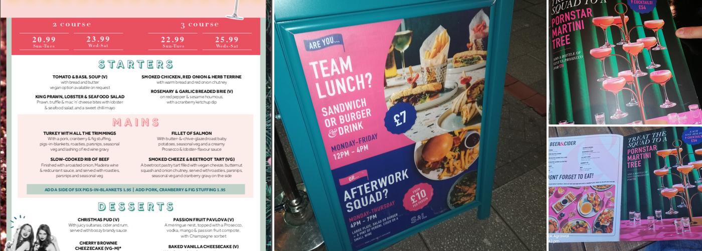 Slug & Lettuce - Southampton Menu