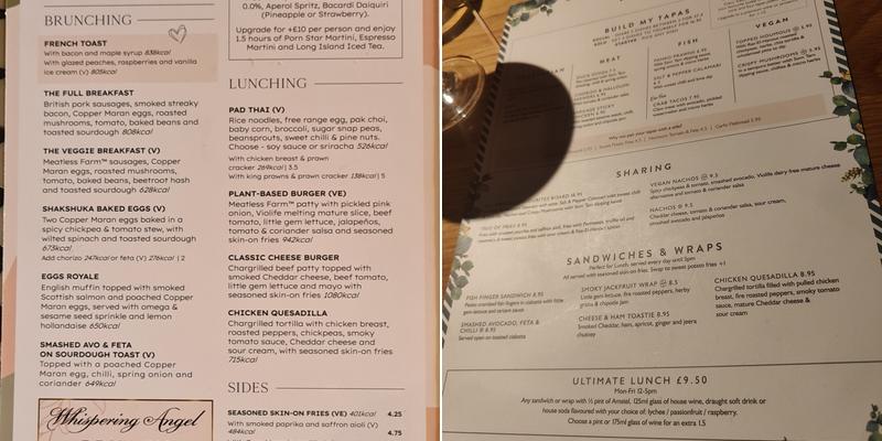 All Bar One Southampton Menu