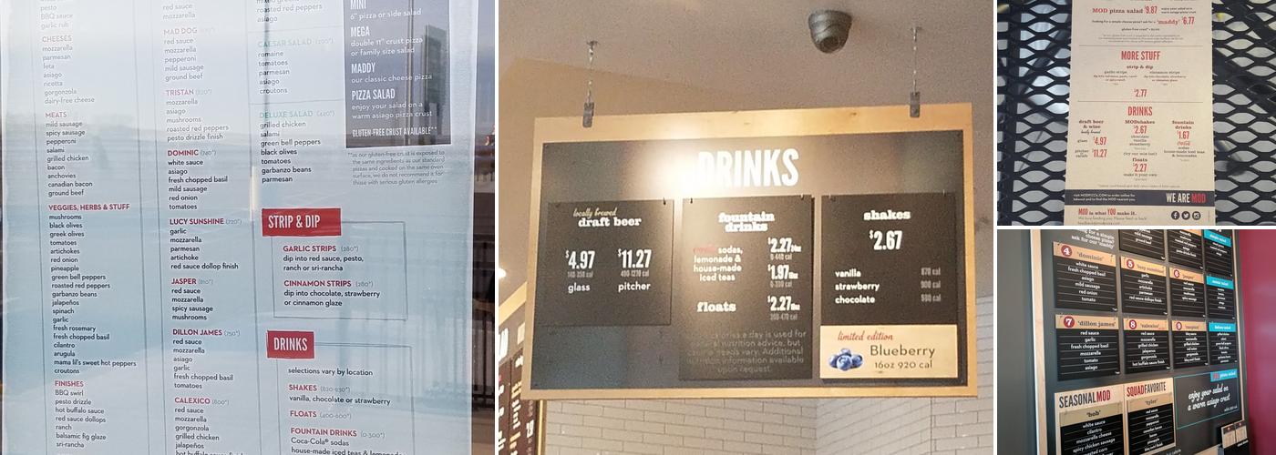 MOD Pizza Menu