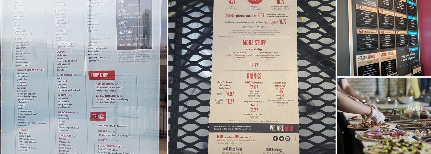 MOD Pizza Menu