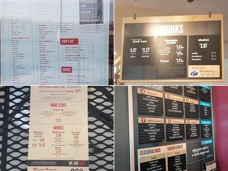 MOD Pizza Menu