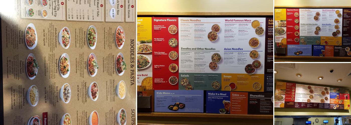 Noodles and Company Menu