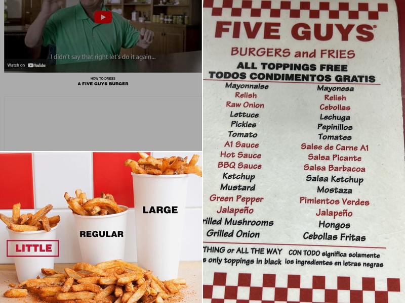 Five Guys Menu