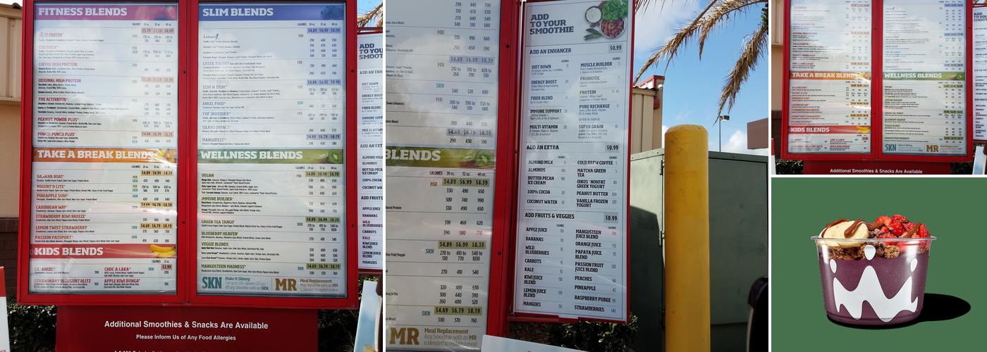 Smoothie King Menu