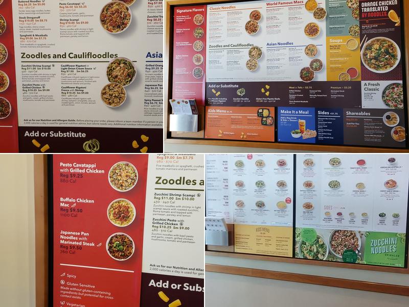 Noodles and Company Menu