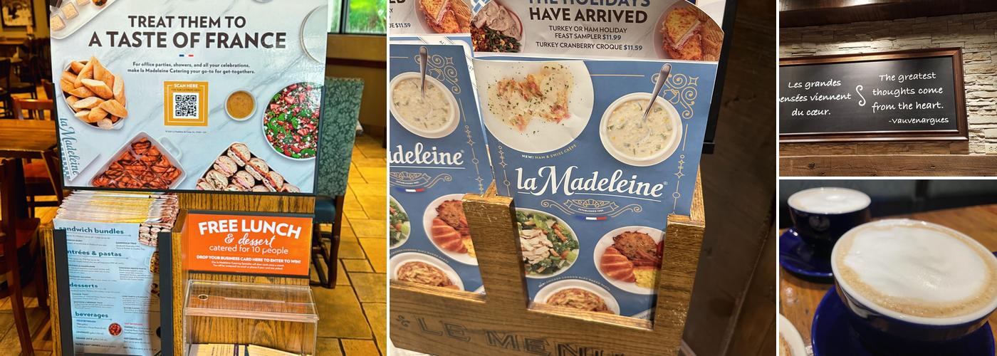 la Madeleine Menu