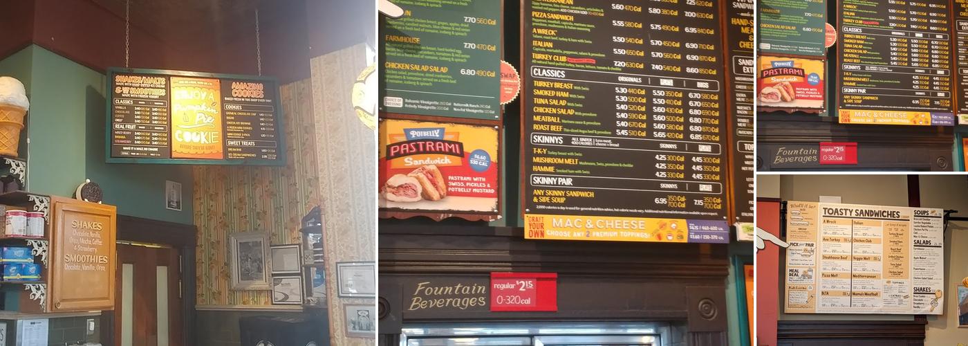 Potbelly Sandwich Shop Menu