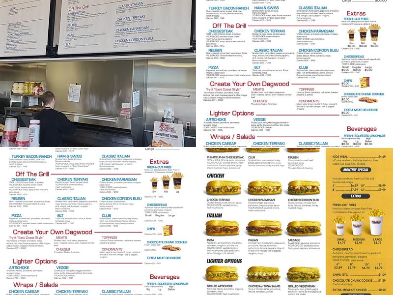 Penn Station East Coast Subs Menu