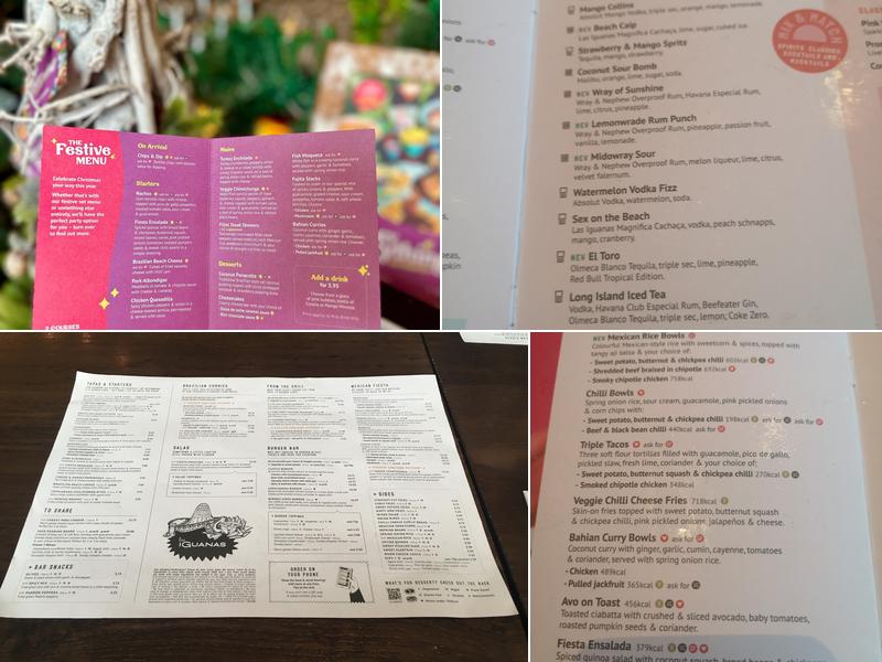 Las Iguanas - Portsmouth - Gunwharf Quays Menu