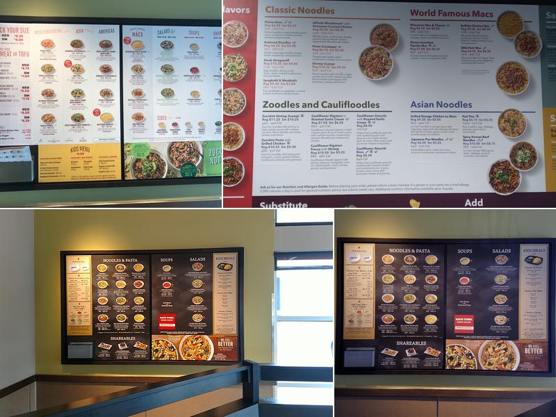 Noodles and Company Menu
