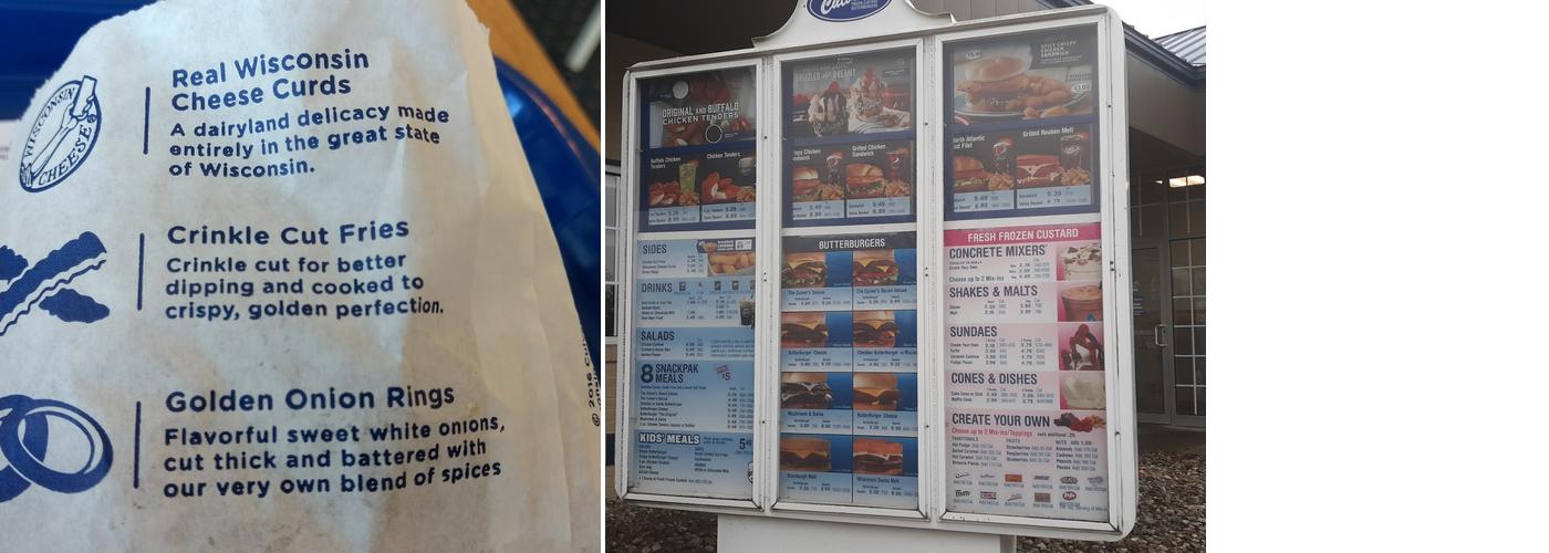 Culver’s Menu