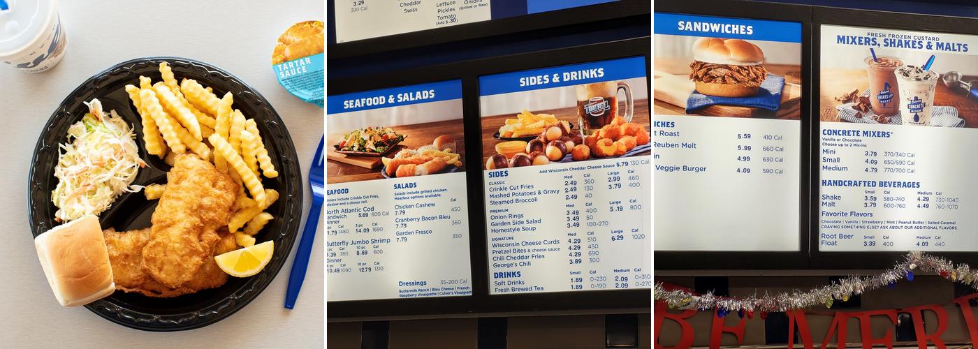 Culver’s Menu