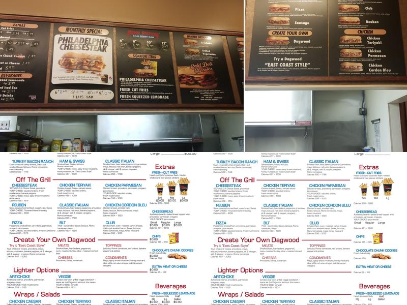 Penn Station East Coast Subs Menu