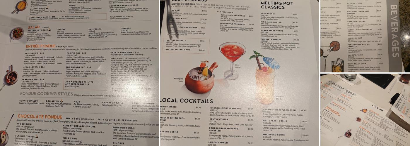 The Melting Pot Menu