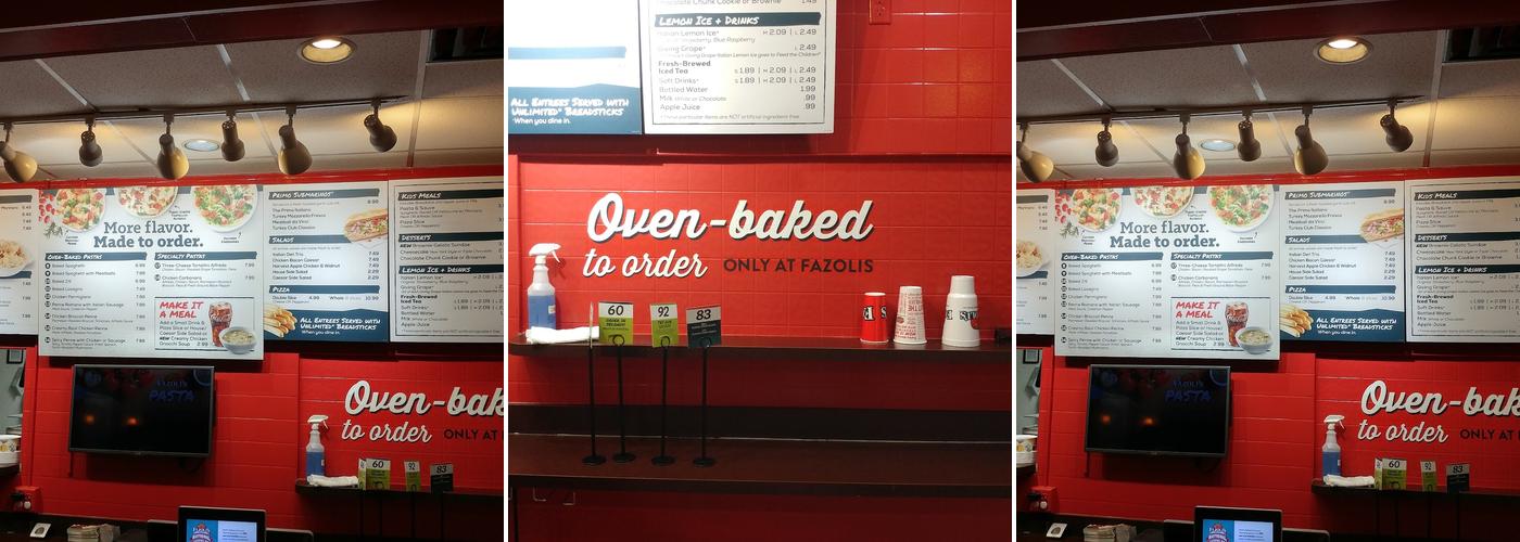 Fazoli's Menu