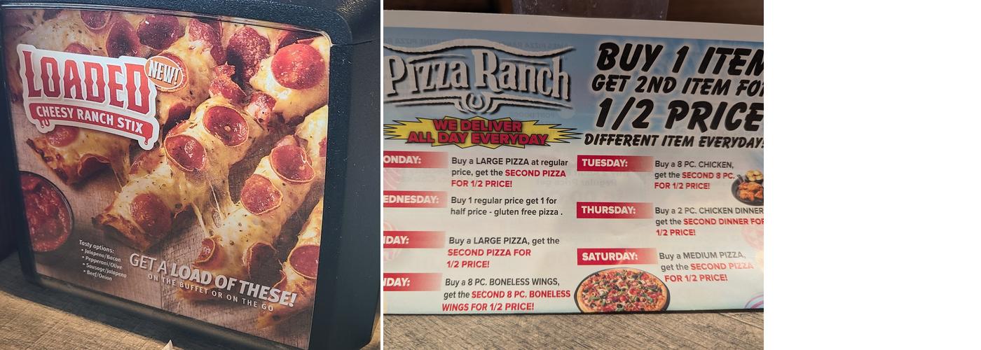 Pizza Ranch Menu