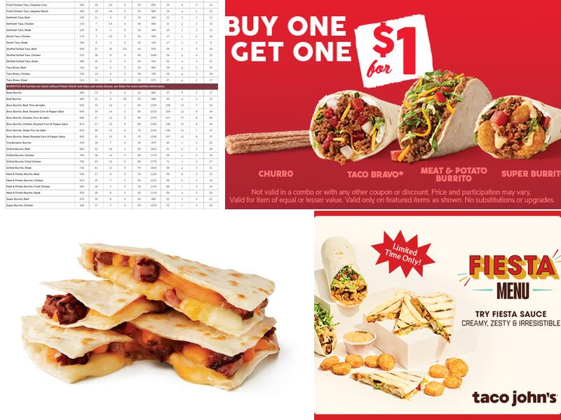 Taco John's Menu