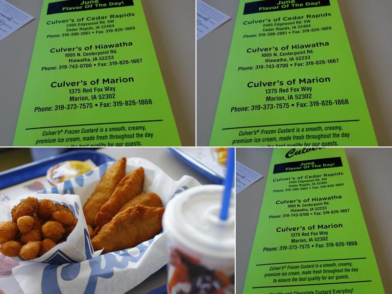 Culver’s Menu