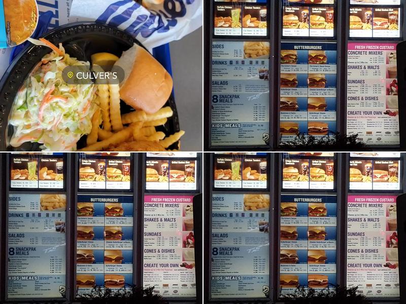 Culver’s Menu