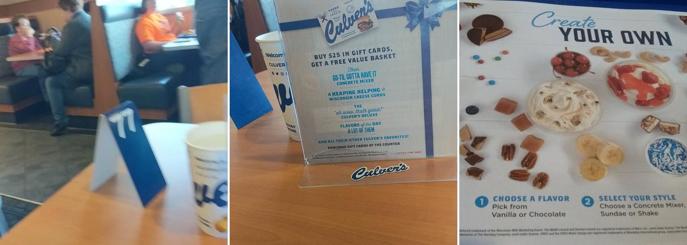 Culver’s Menu