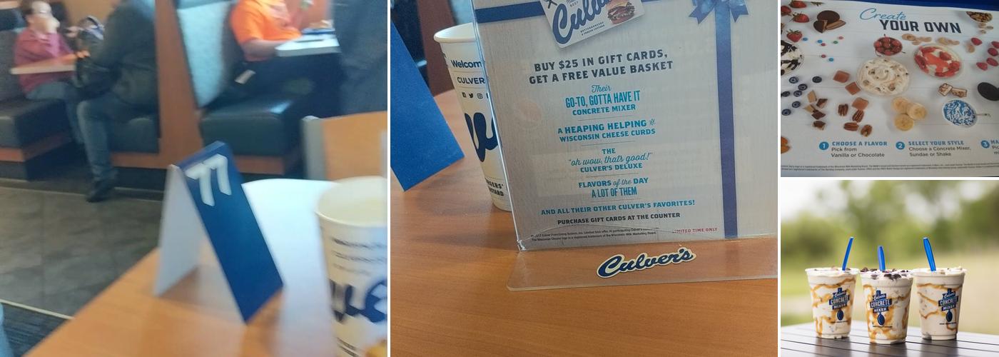 Culver’s Menu