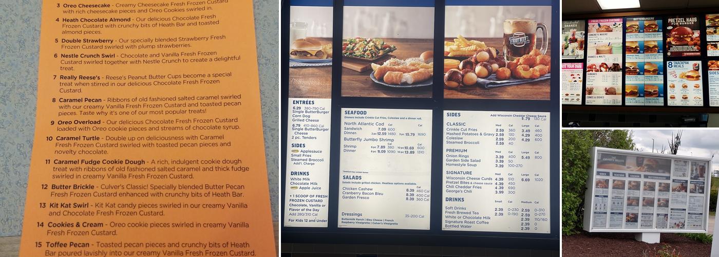 Culver’s Menu