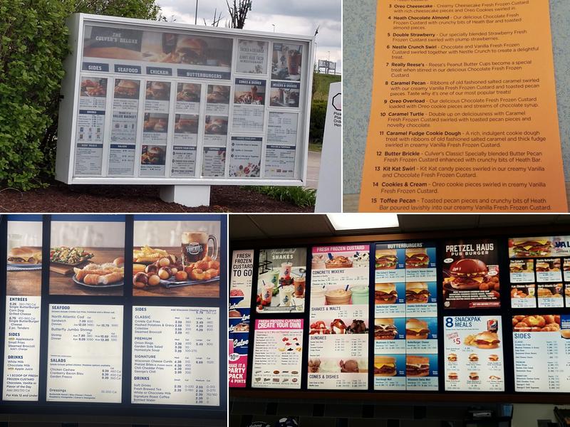Culver’s Menu