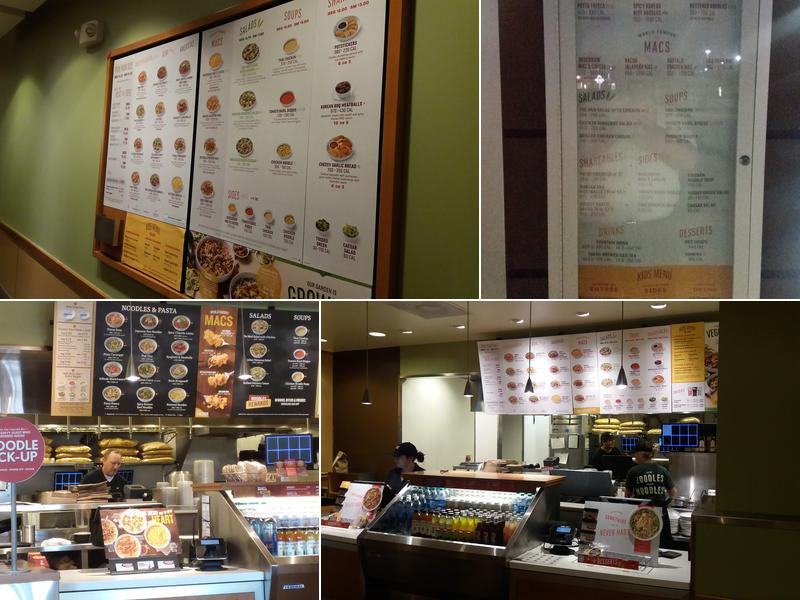 Noodles and Company Menu