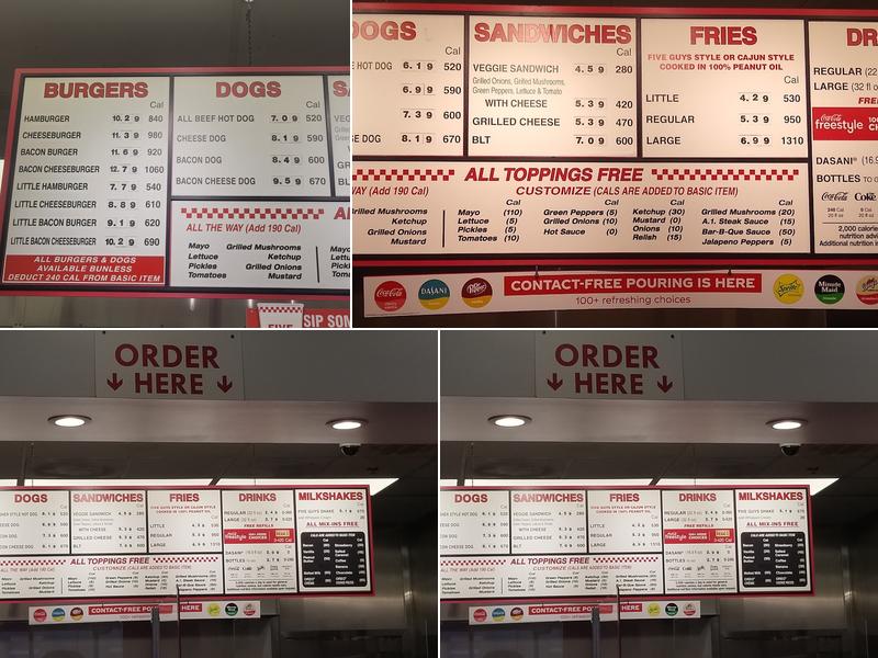 Five Guys Menu
