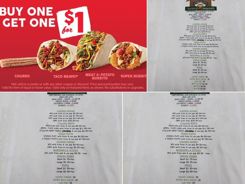 Taco John's Menu